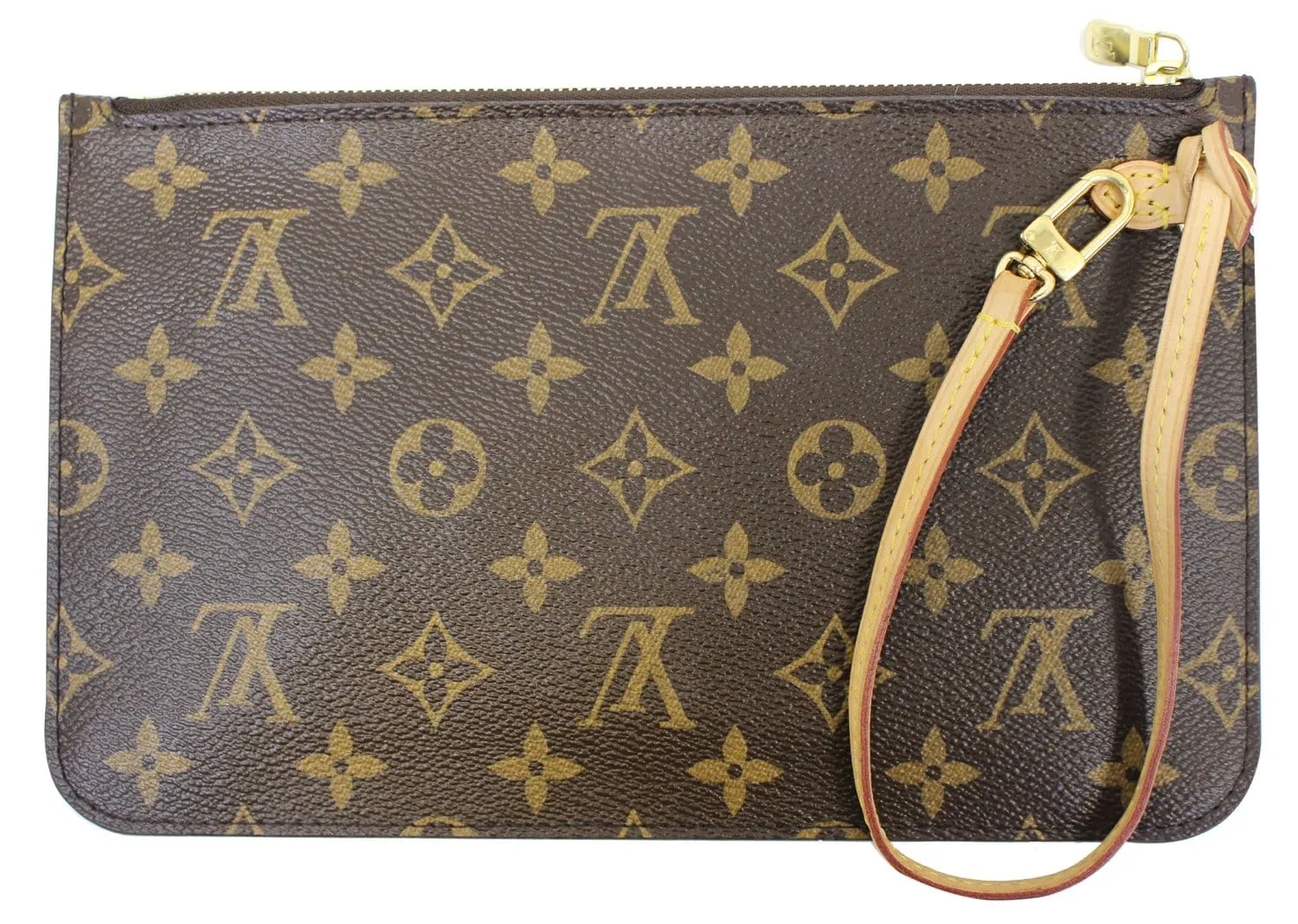LOUIS VUITTON Monogram Canvas Pochette Wristlet Pouch Neverfull MM