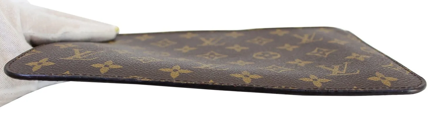 LOUIS VUITTON Monogram Neverfull MM Pochette Wristlet Red