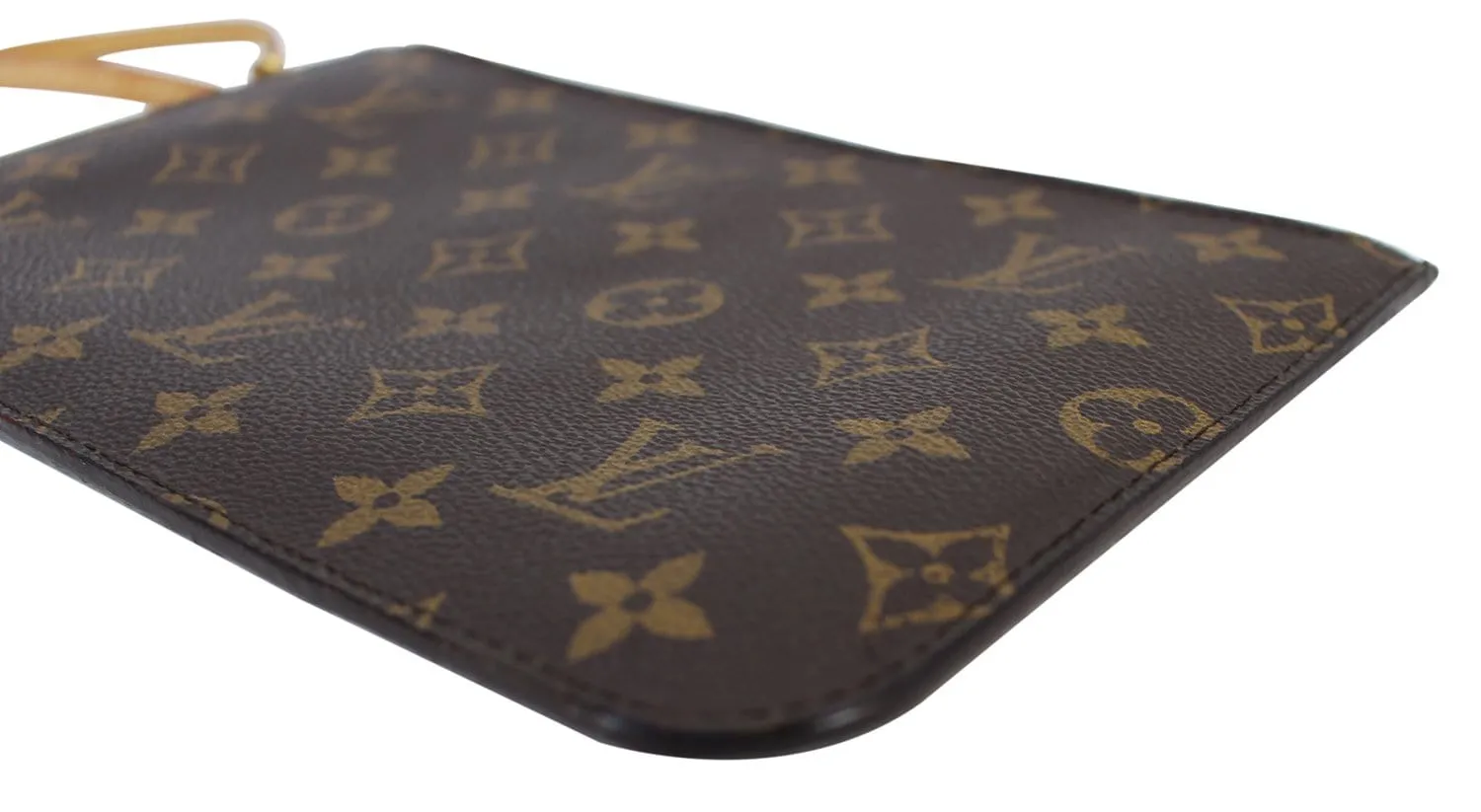 LOUIS VUITTON Monogram Neverfull MM Pochette Wristlet Red