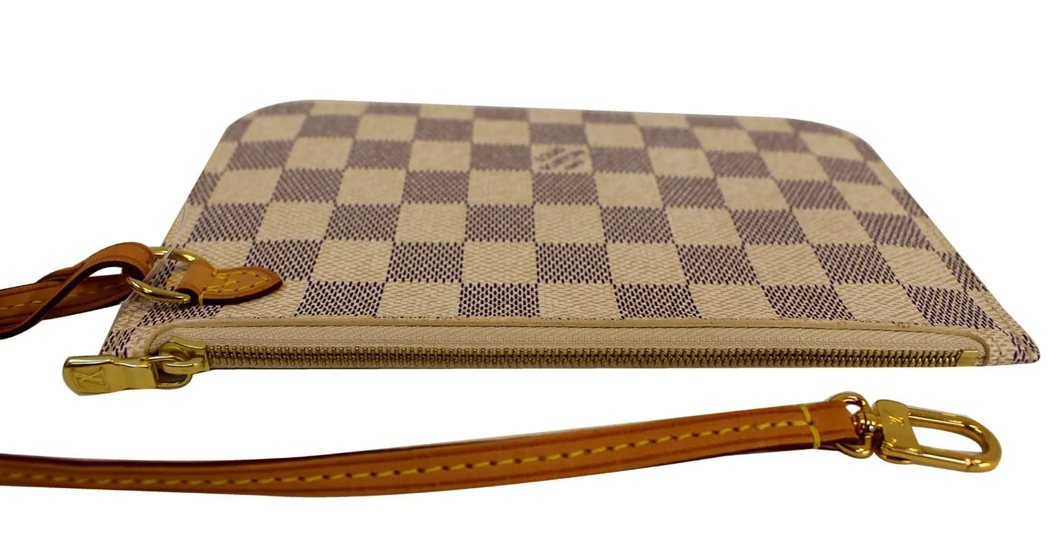 LOUIS VUITTON Neverfull Damier Azur Pochette Wr