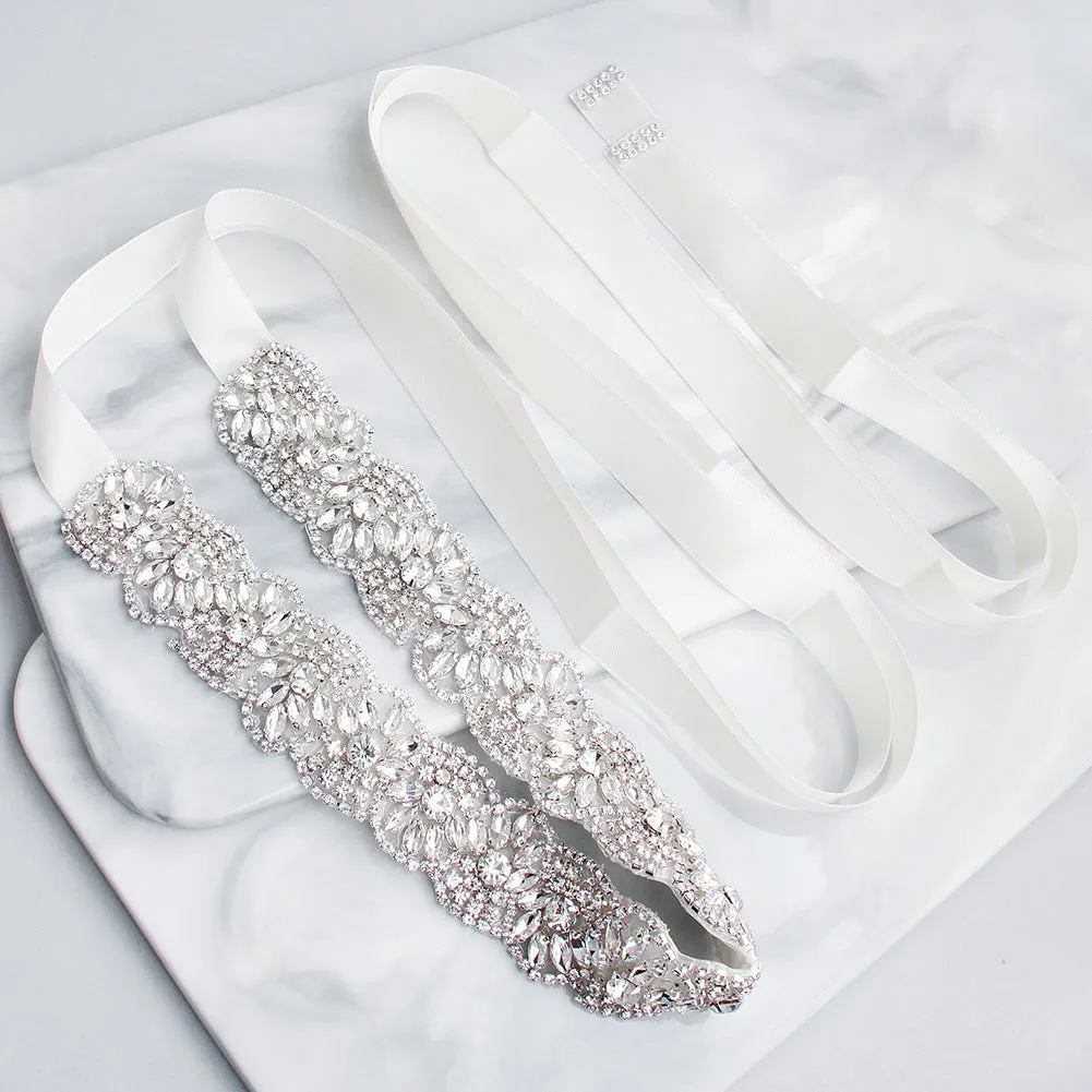 Luxurious Hand-studded Rhinestons Sashes Wedding Jewelry