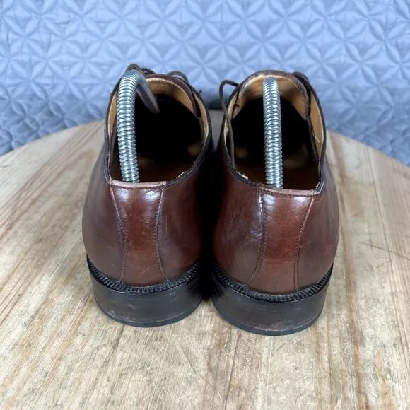 Magnanni Shoes Men's 9.5 Leather Oxford 2 Tone Black Brown Dress