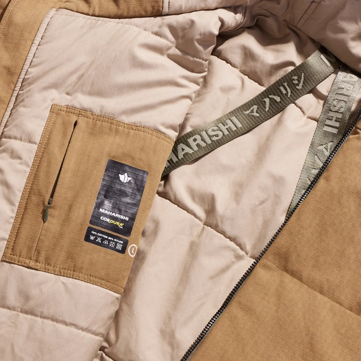 Maharishi Men Cordura NYCO WR Padded Parka Mushroom
