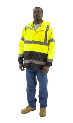 Majestic 75-1307 Hi-Vis Waterproof Parka With Multiple Layering Options ANSI 3 R