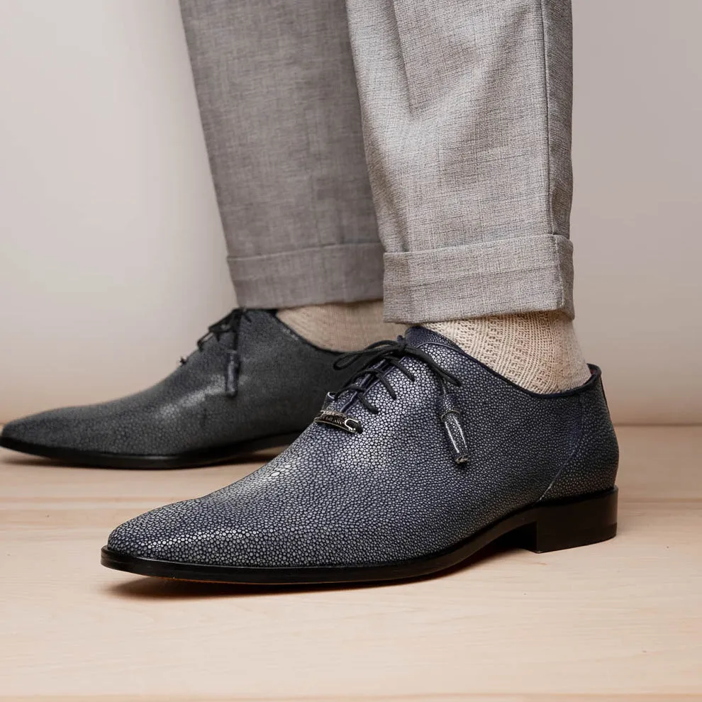 Marco Di Milano Criss Black Stingray Oxford Dress Shoes