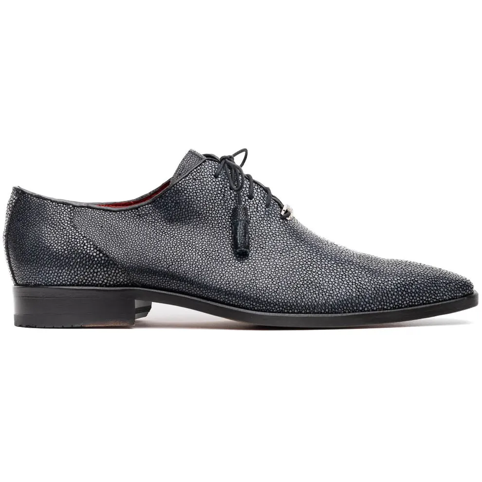 Marco Di Milano Criss Black Stingray Oxford Dress Shoes