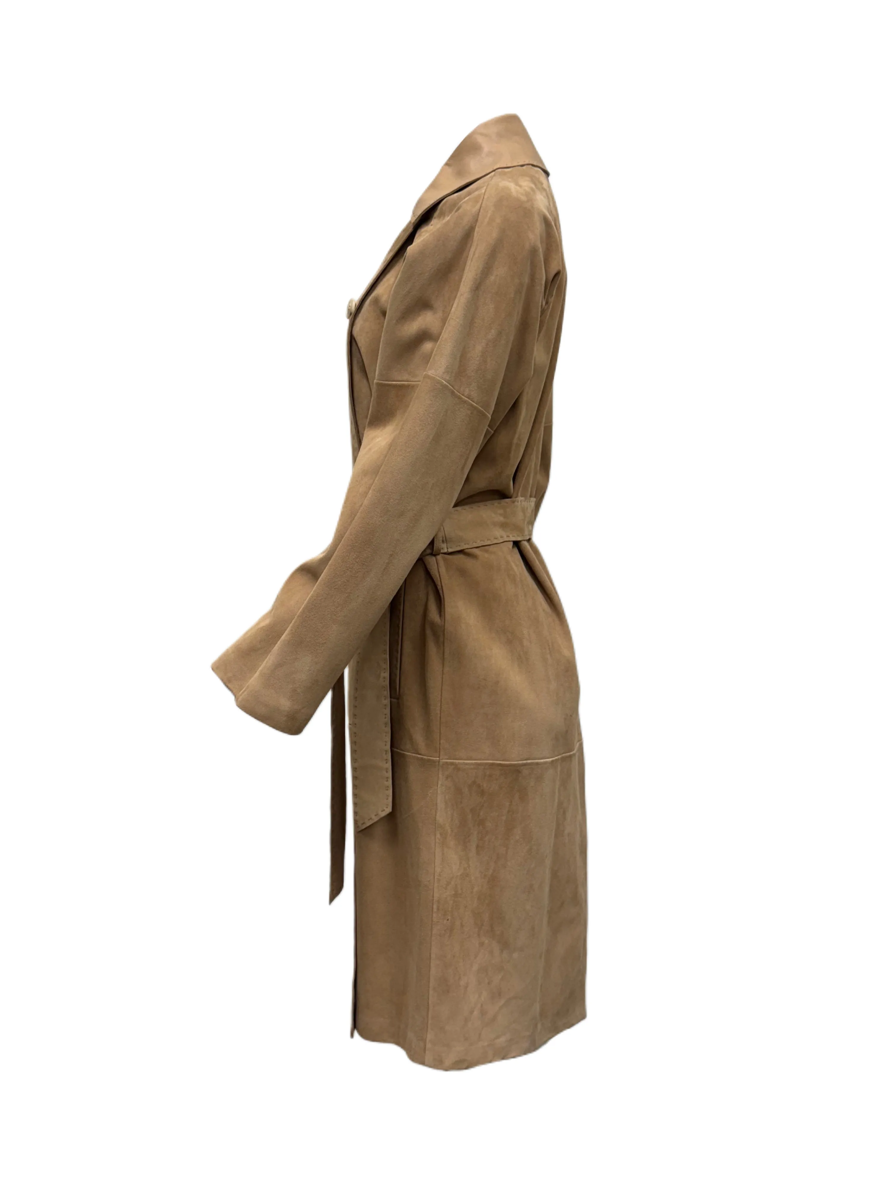 Max Mara Women's Brown Fabiana Button Closure Coat NWT