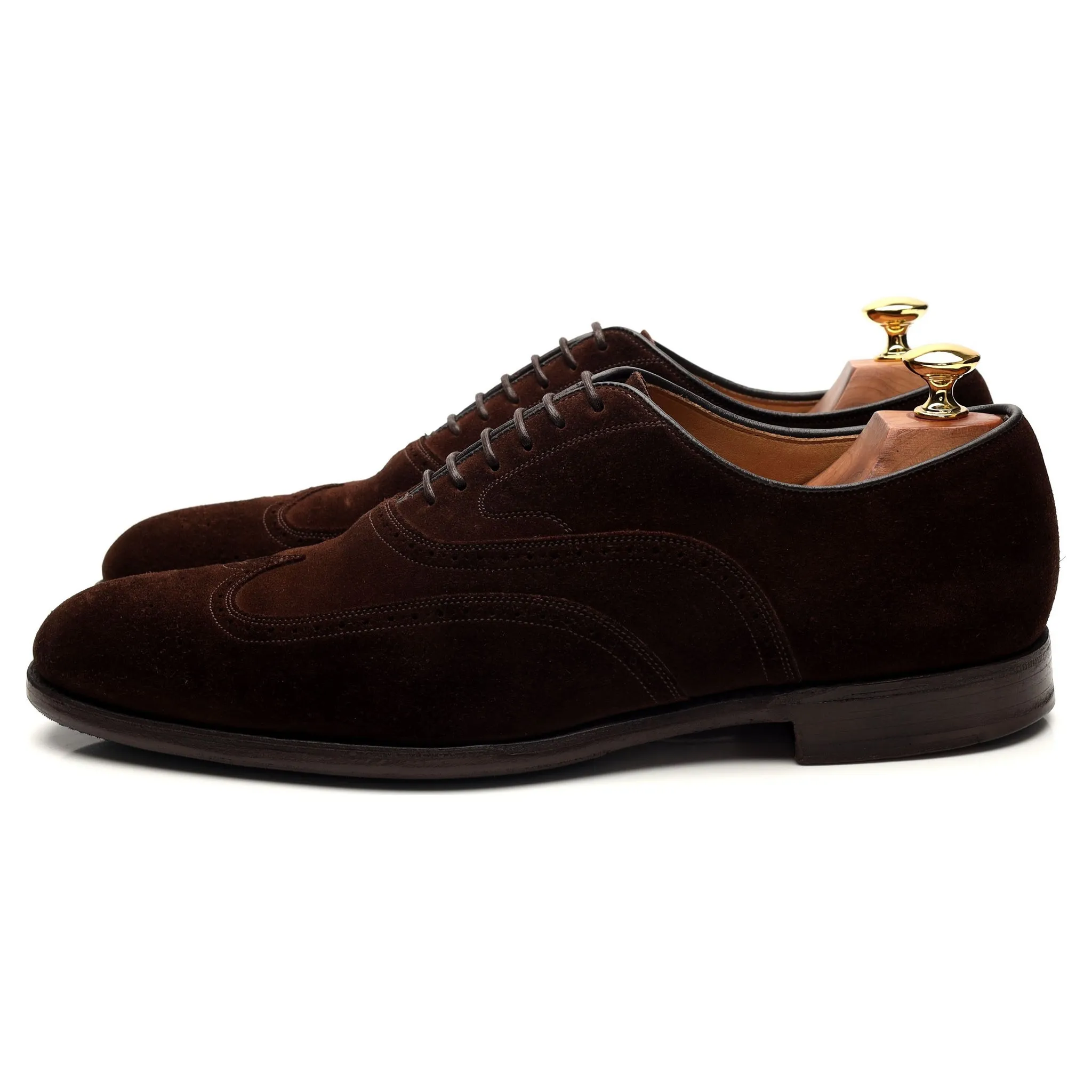 'Measham' Dark Brown Suede Oxford Brogue UK 9 F