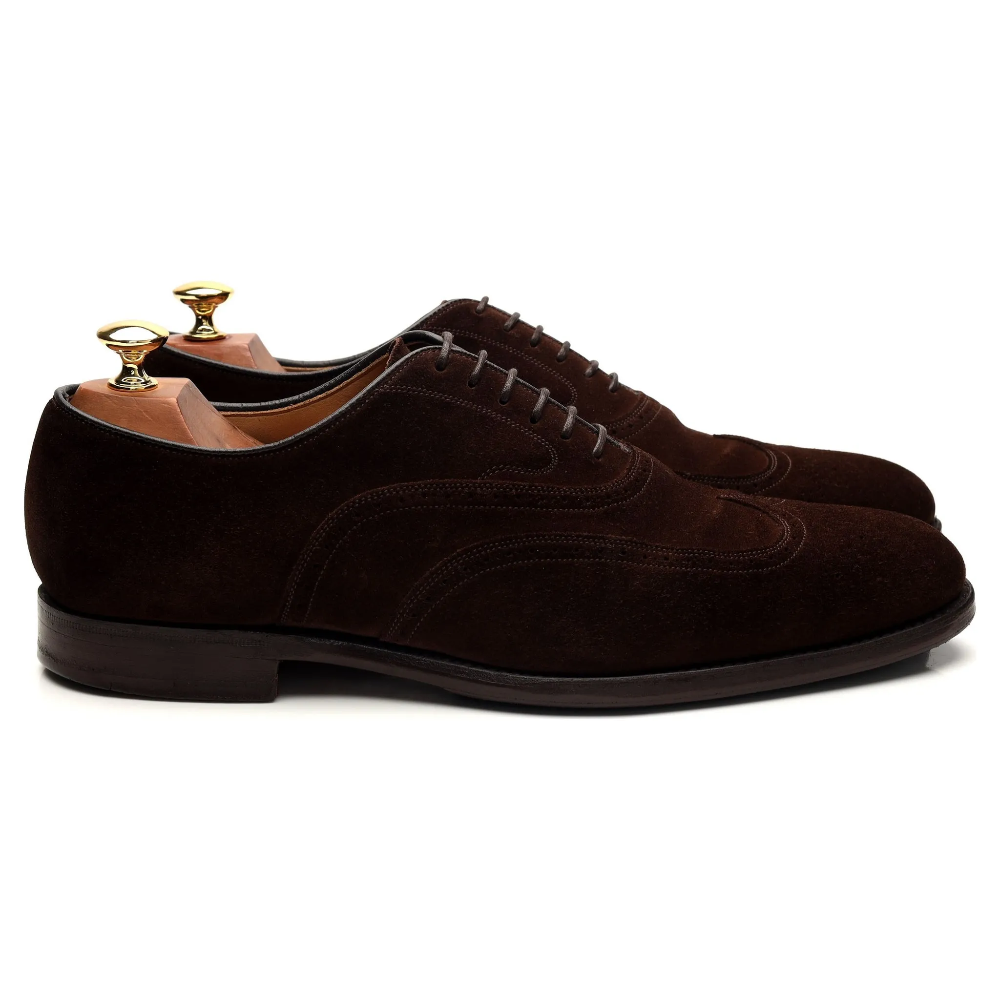 'Measham' Dark Brown Suede Oxford Brogue UK 9 F