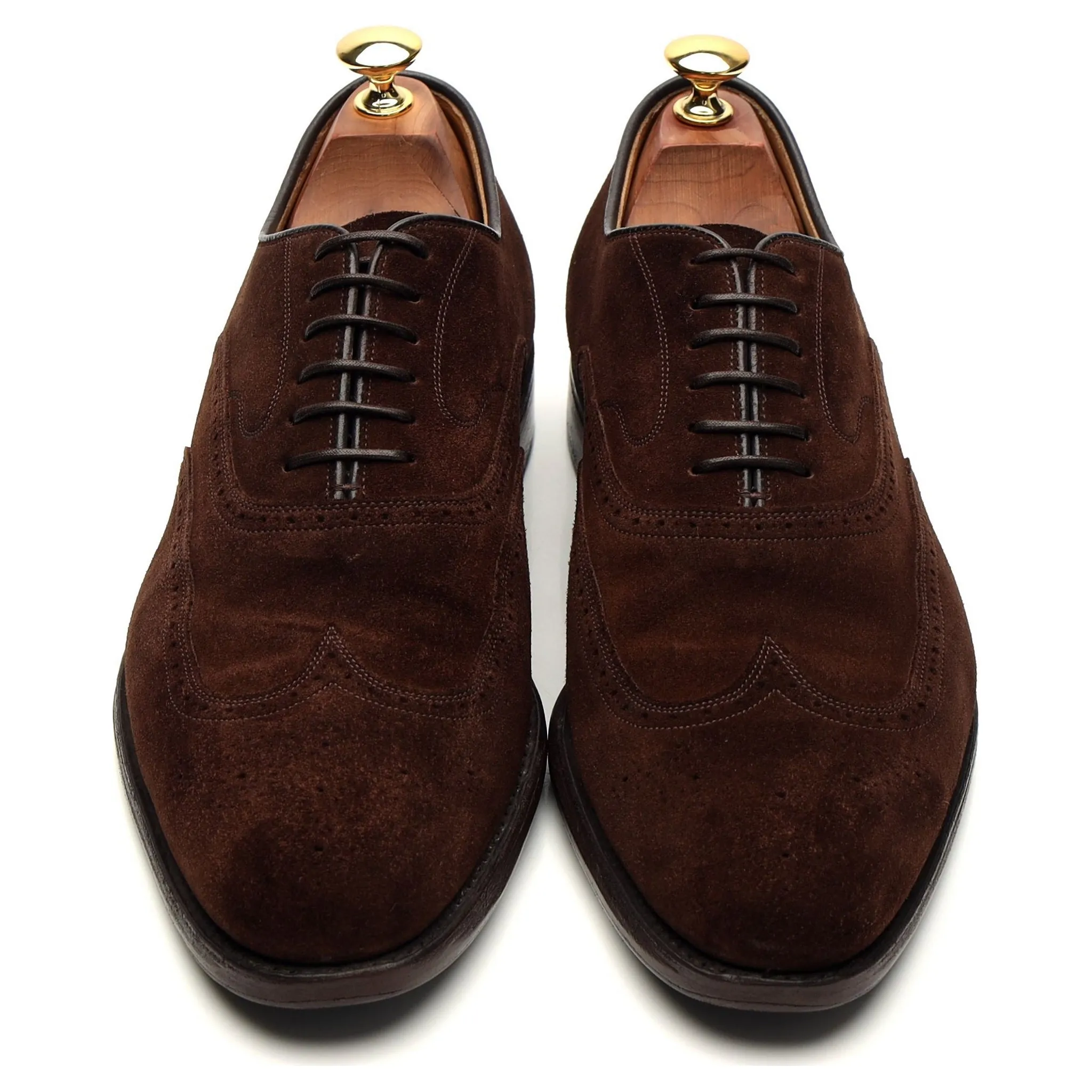 'Measham' Dark Brown Suede Oxford Brogue UK 9 F