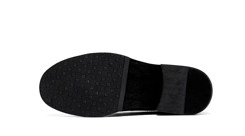 Men Genuine Cow Leather Wedding Shoes
