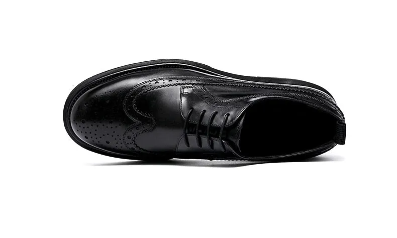 Men Genuine Cow Leather Wedding Shoes