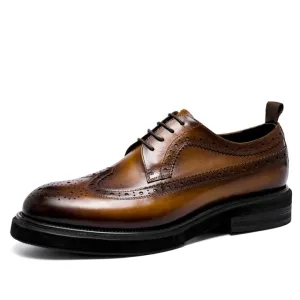 Men Genuine Cow Leather Wedding Shoes