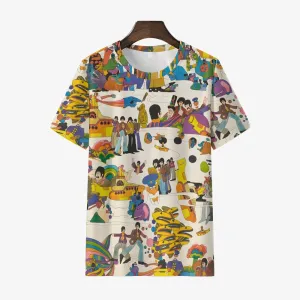 Men's Band Crew Neck Casual T-Shirt 2403000846