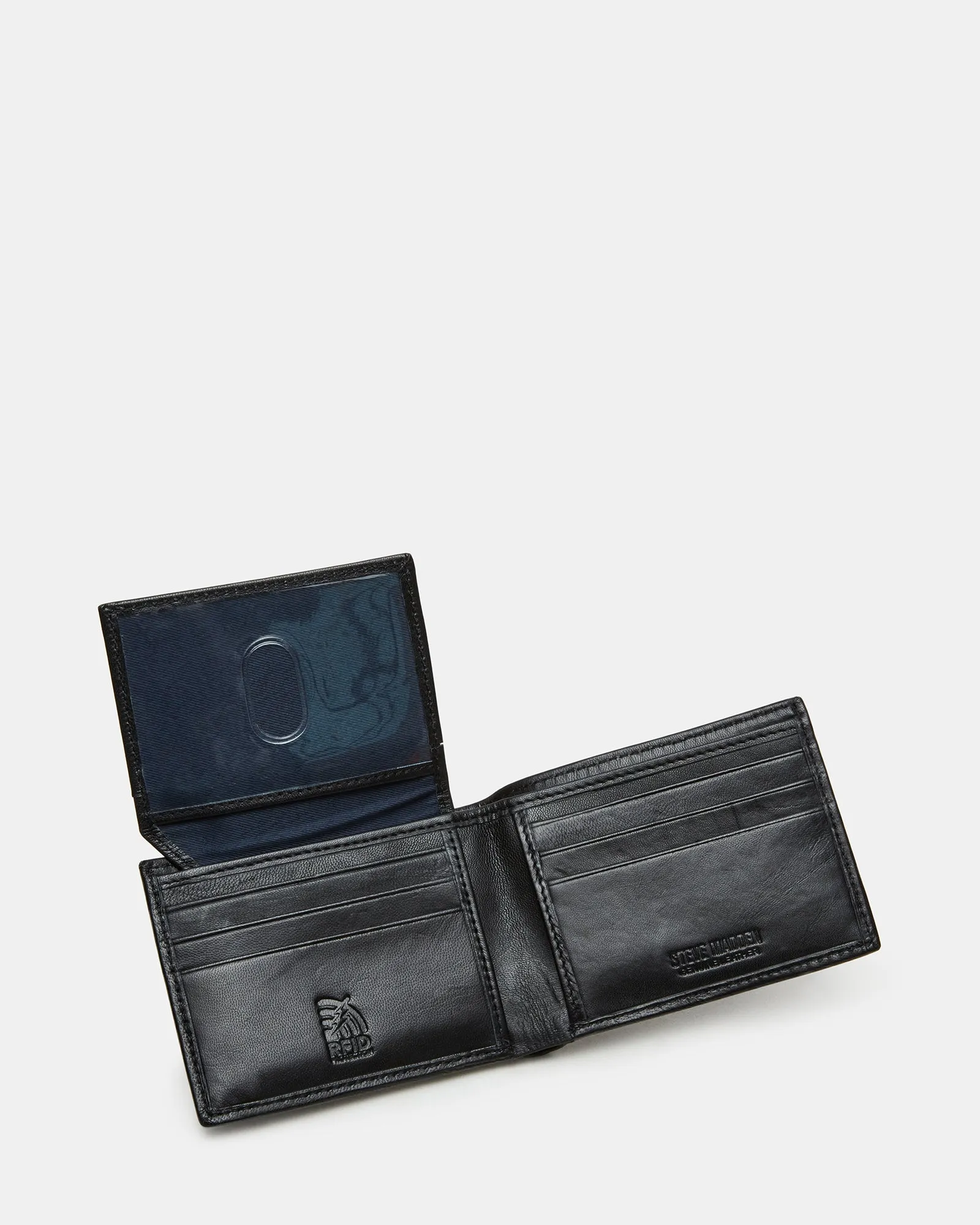 MEN'S BIFOLD LEATHER WALLET BLACK