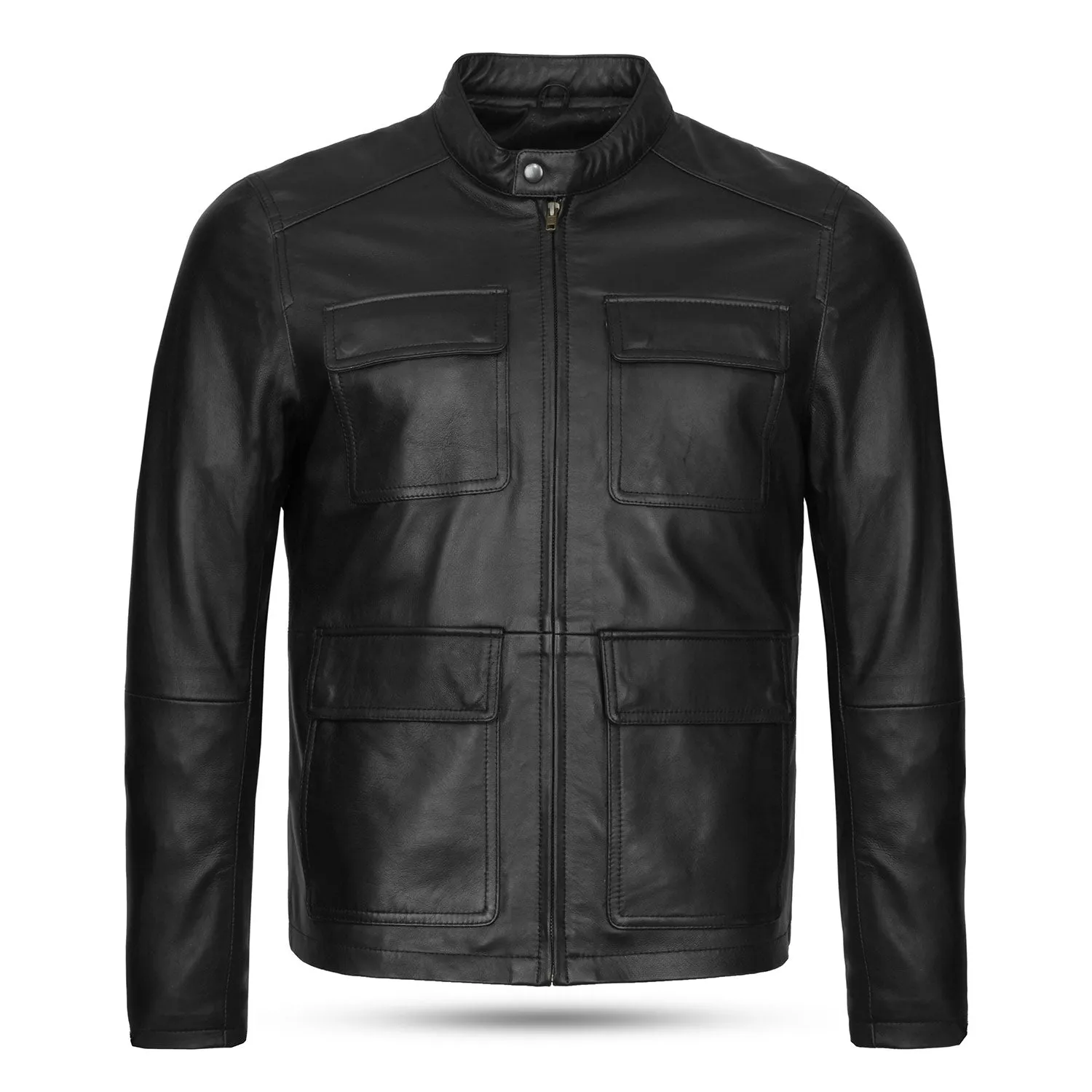 Men’s Black Leather Elegant Jacket
