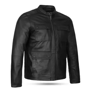 Men’s Black Leather Elegant Jacket