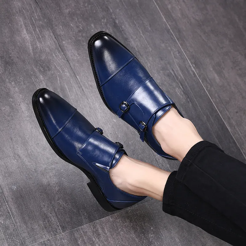 Men's Buckle Strap Derby Shoes