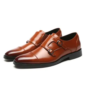 Men's Buckle Strap Derby Shoes