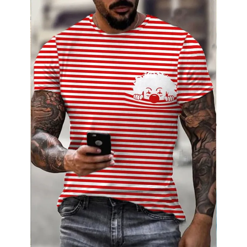 Men's Cologne Carnival Clown Print T-Shirt