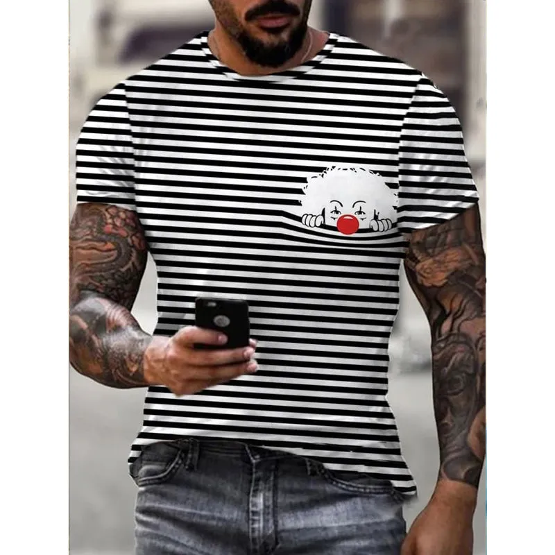 Men's Cologne Carnival Clown Print T-Shirt