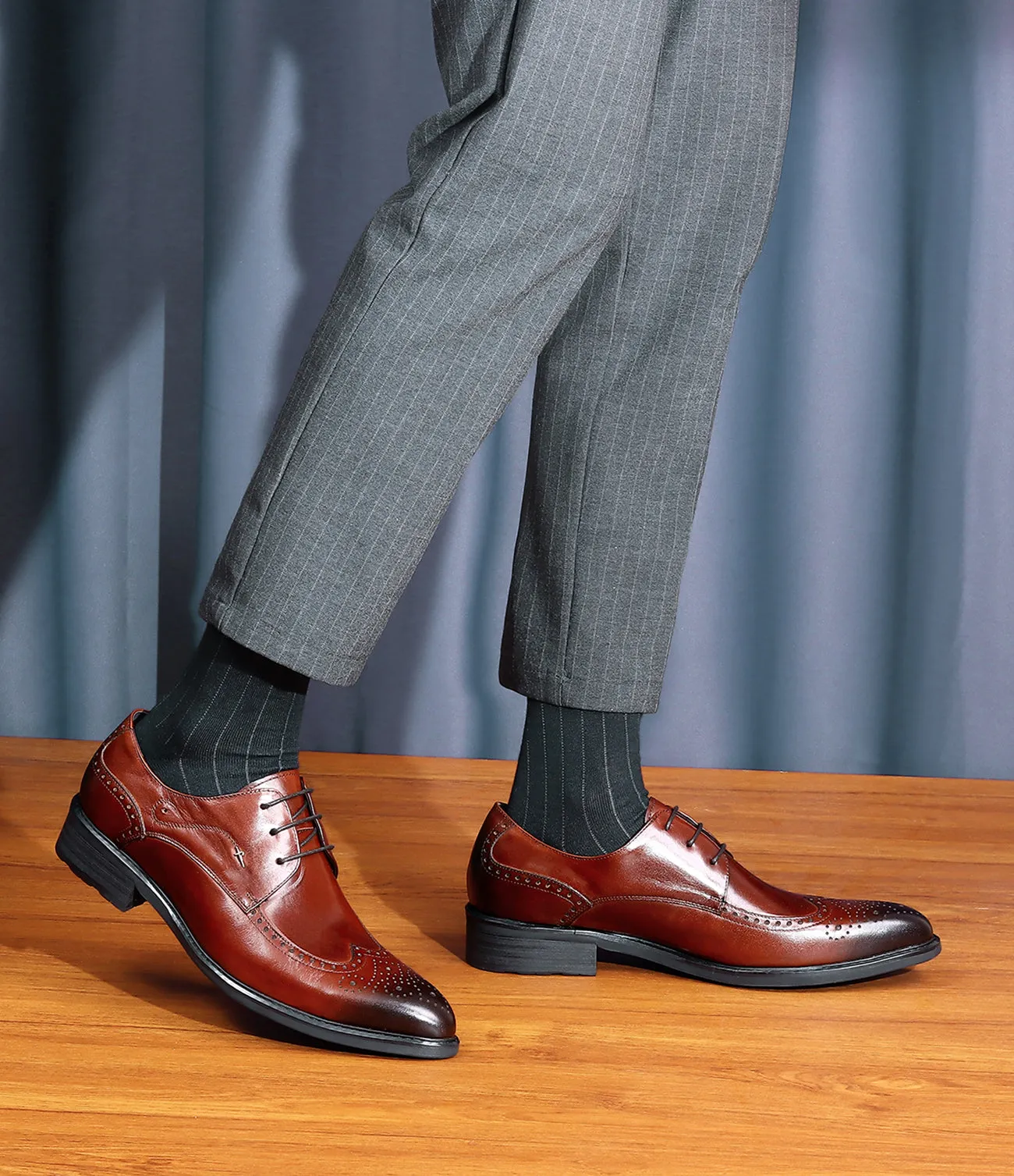 Men's Lace-up Brogues Leather Derby