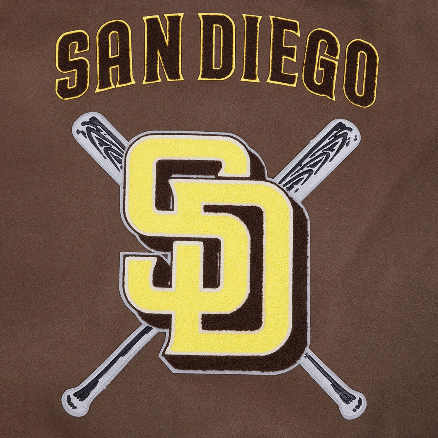 Men's San Diego Padres MLB Mashup Rib Wool Varsity Jacket
