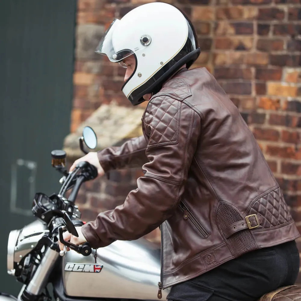 Merlin Chester Leather Jacket Brown