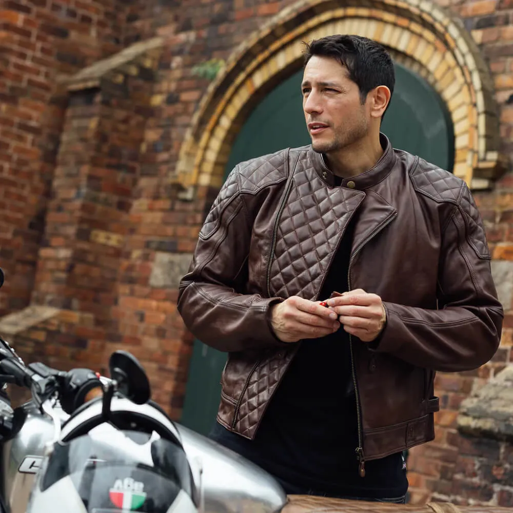 Merlin Chester Leather Jacket Brown