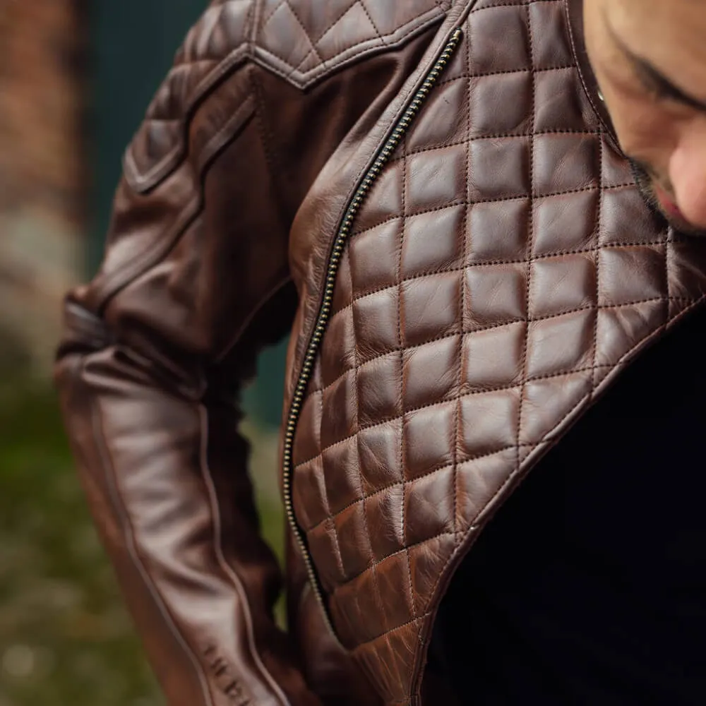 Merlin Chester Leather Jacket Brown