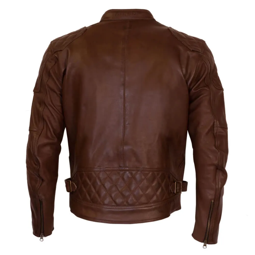 Merlin Chester Leather Jacket Brown