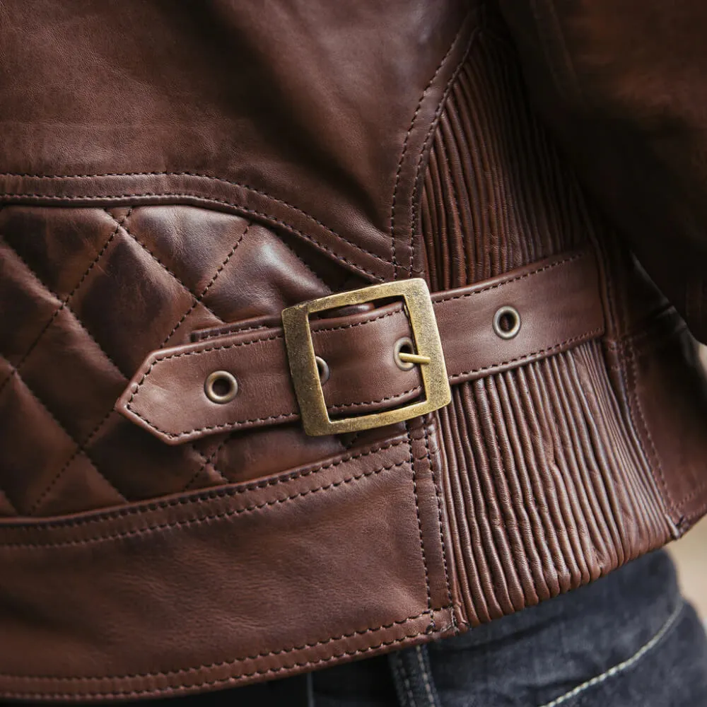 Merlin Chester Leather Jacket Brown