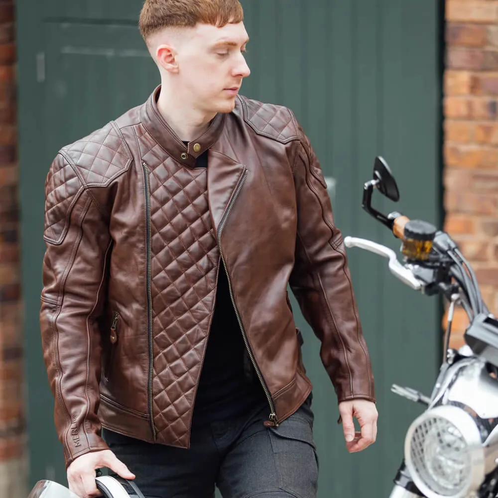 Merlin Chester Leather Jacket Brown