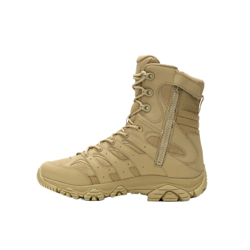 Merrell Men's Moab 3 8" Tactical Zip Waterproof Boot - Coyote