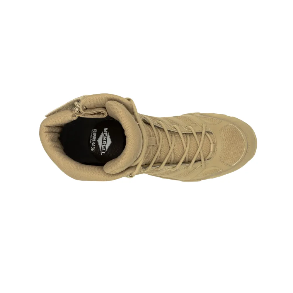 Merrell Men's Moab 3 8" Tactical Zip Waterproof Boot - Coyote