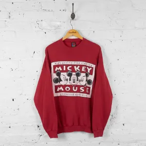 Mickey Mouse 90s Sweatshirt - Red - XL