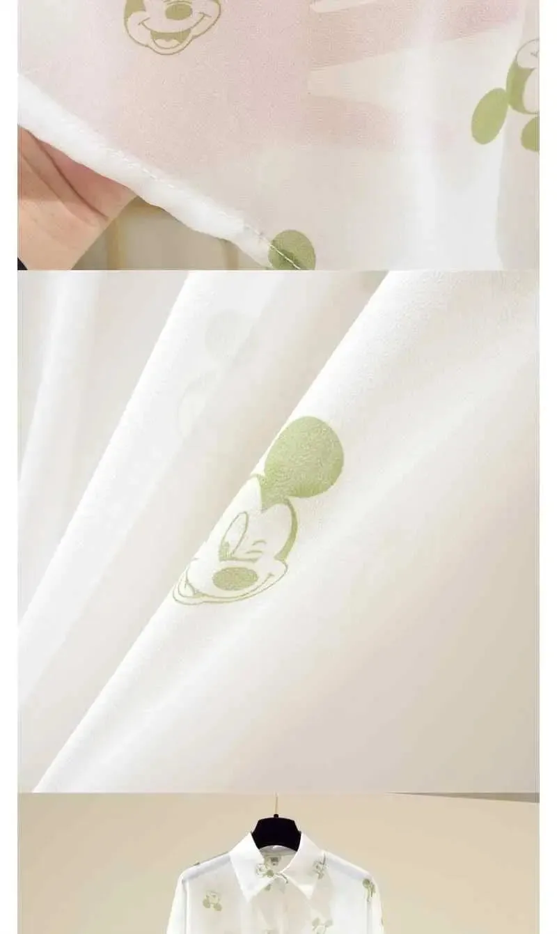 Mickey Mouse Long Sleeve Cover-Up Top & Casual Blouse