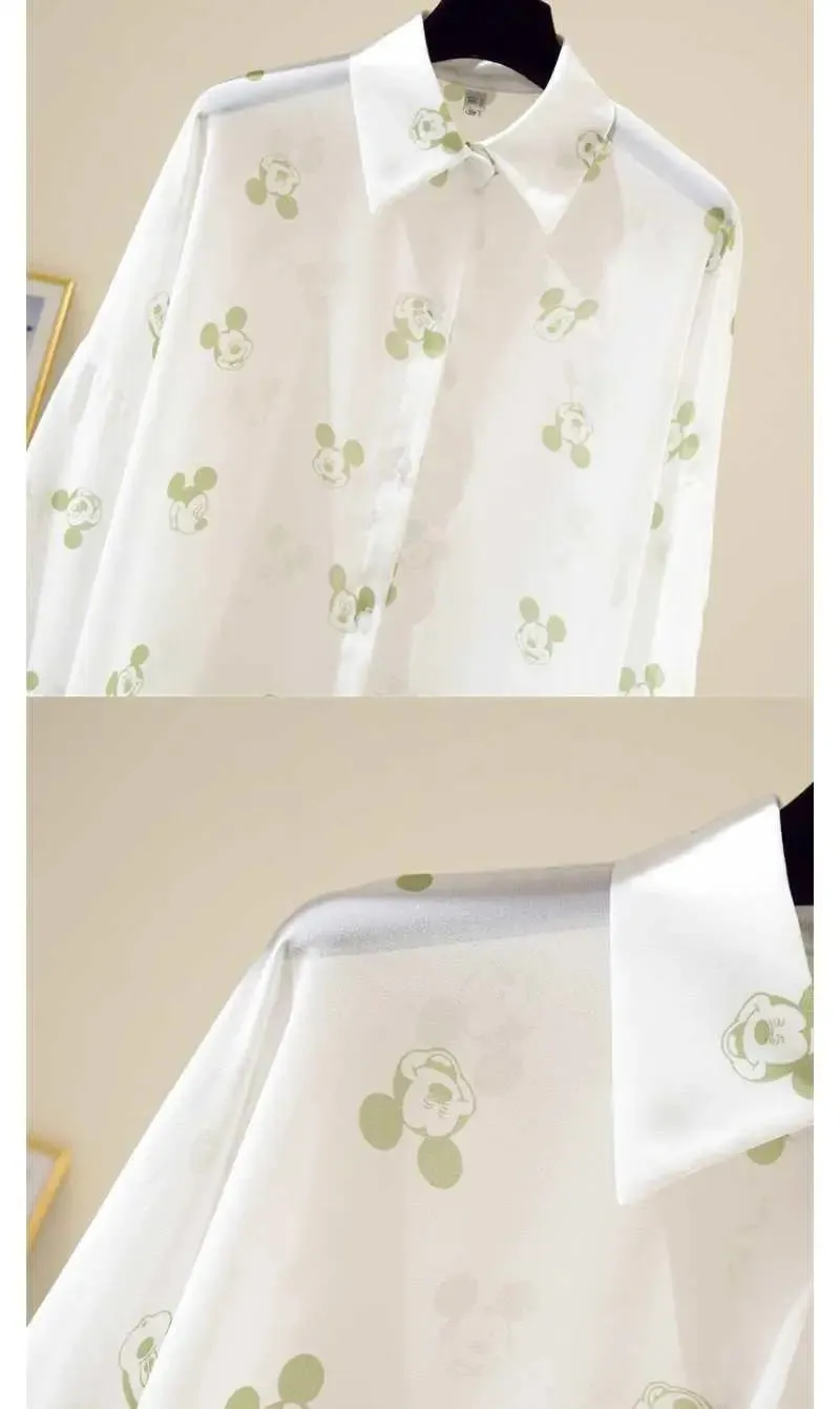 Mickey Mouse Long Sleeve Cover-Up Top & Casual Blouse