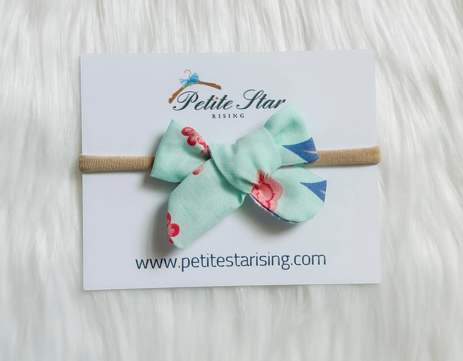Mint Floral Baby Headband