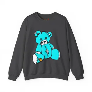 Missing Button Eye Teddy Bear Sweatshirt