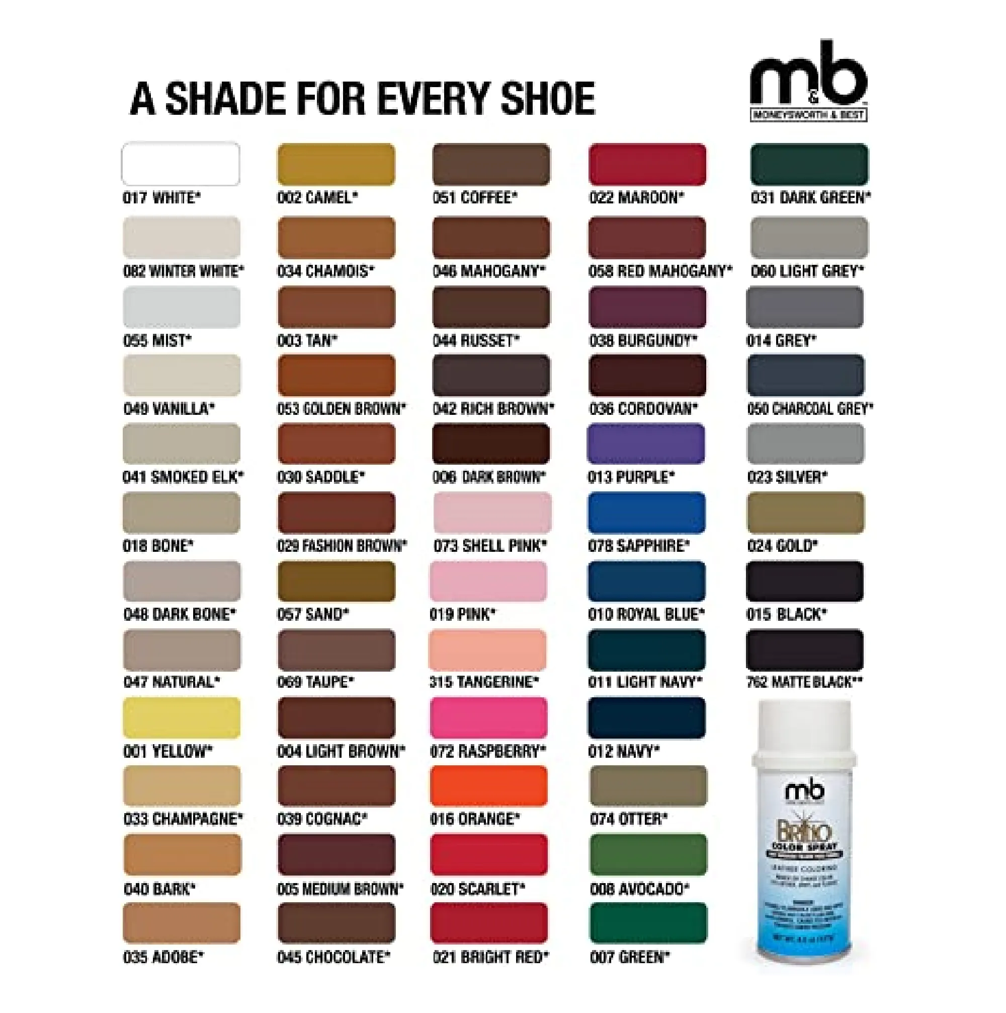 Moneysworth & Best Shoe Color Renew Spray 340G