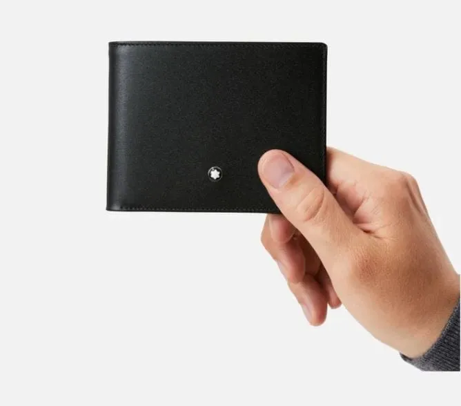 Montblanc Meisterstuck 6 Credit Card Black Leather Wallet