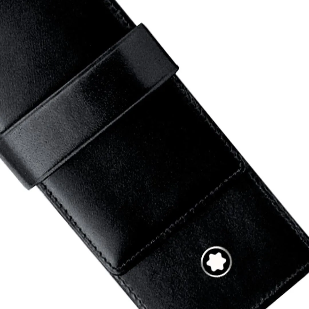 Montblanc Siena Black Leather Meisterst&uuml;ck 2 Pen Pouch