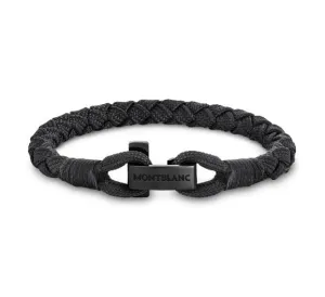 Montblanc Woven Leather T-Hook Black Bracelet