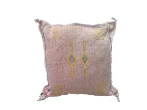 Moroccan Textile Pillow- Light Pink 18"