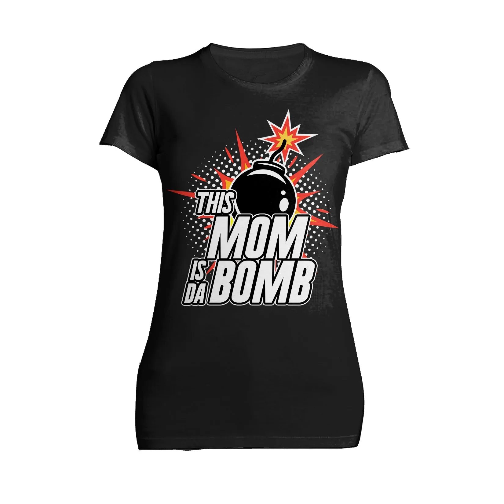 Mother's Day Cartoon Mom Mum Bomb Fuse Explode Women's T-Shirt