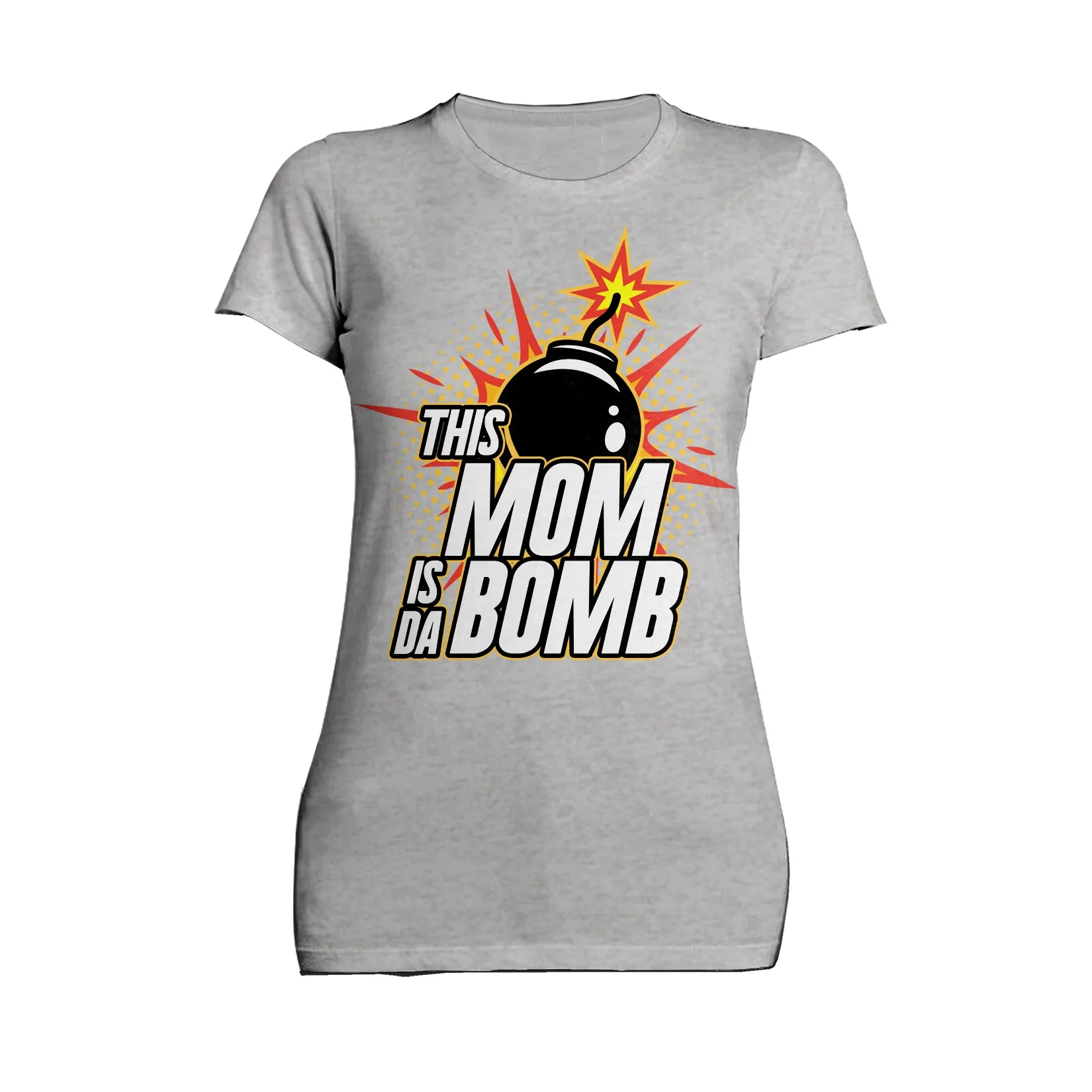 Mother's Day Cartoon Mom Mum Bomb Fuse Explode Women's T-Shirt