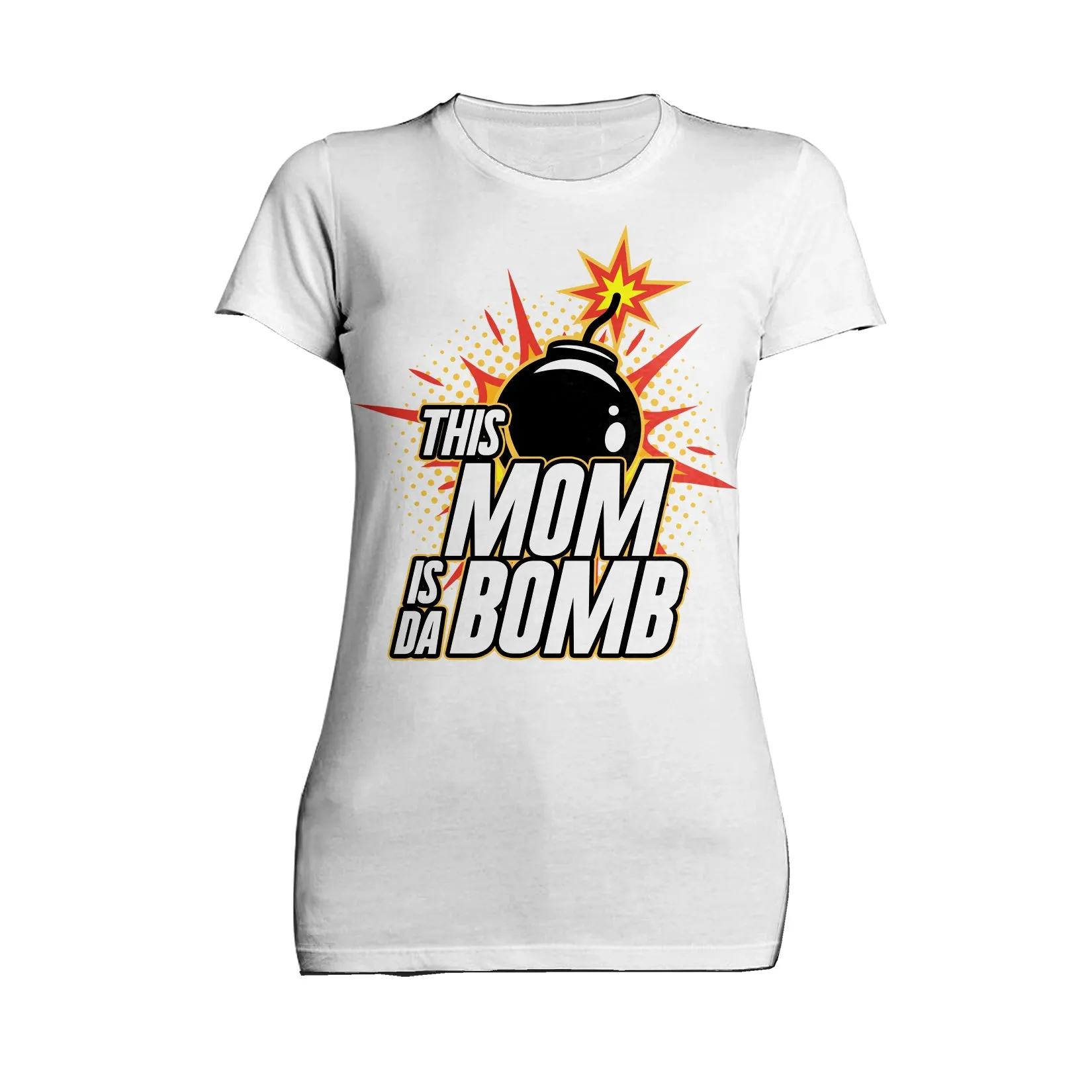 Mother's Day Cartoon Mom Mum Bomb Fuse Explode Women's T-Shirt
