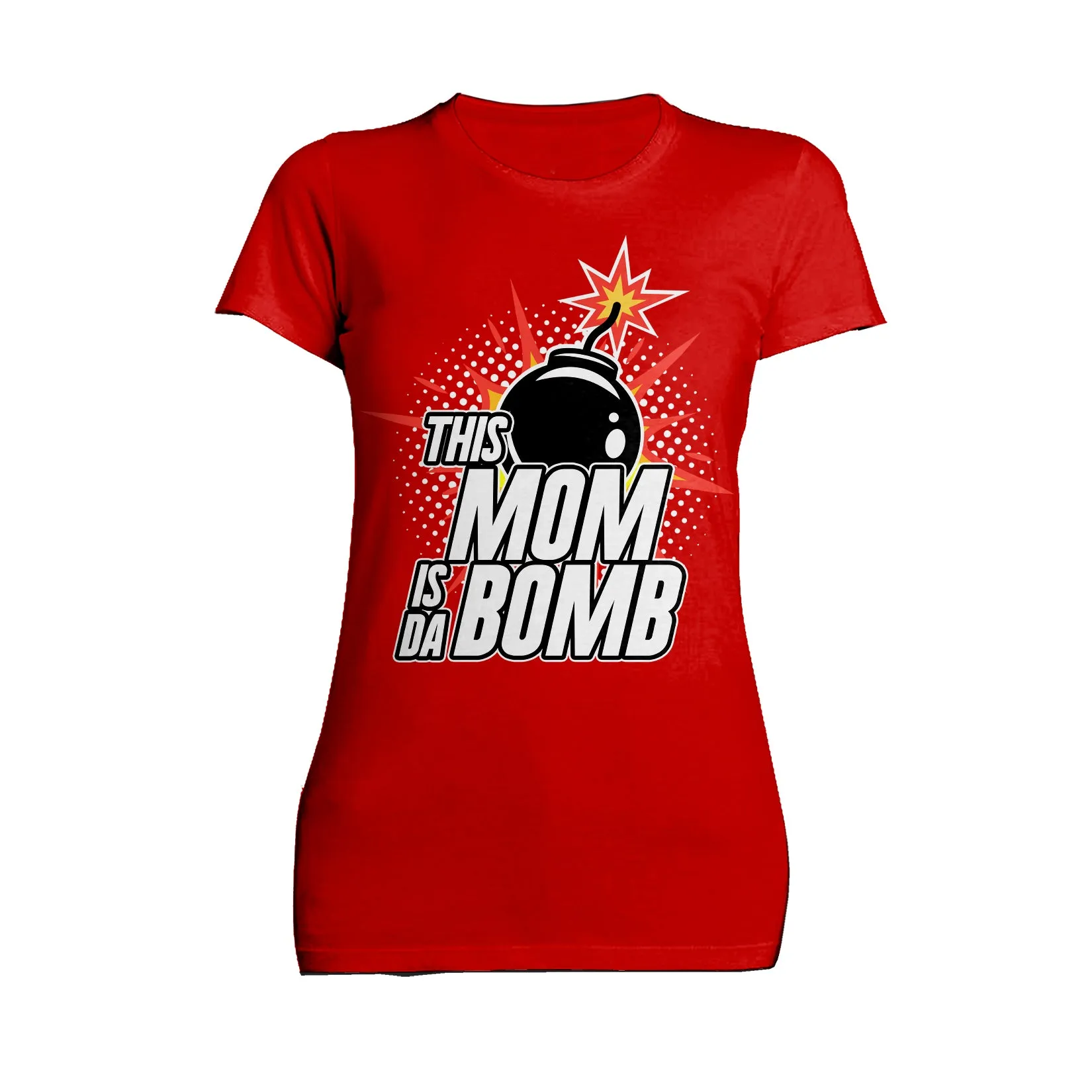 Mother's Day Cartoon Mom Mum Bomb Fuse Explode Women's T-Shirt