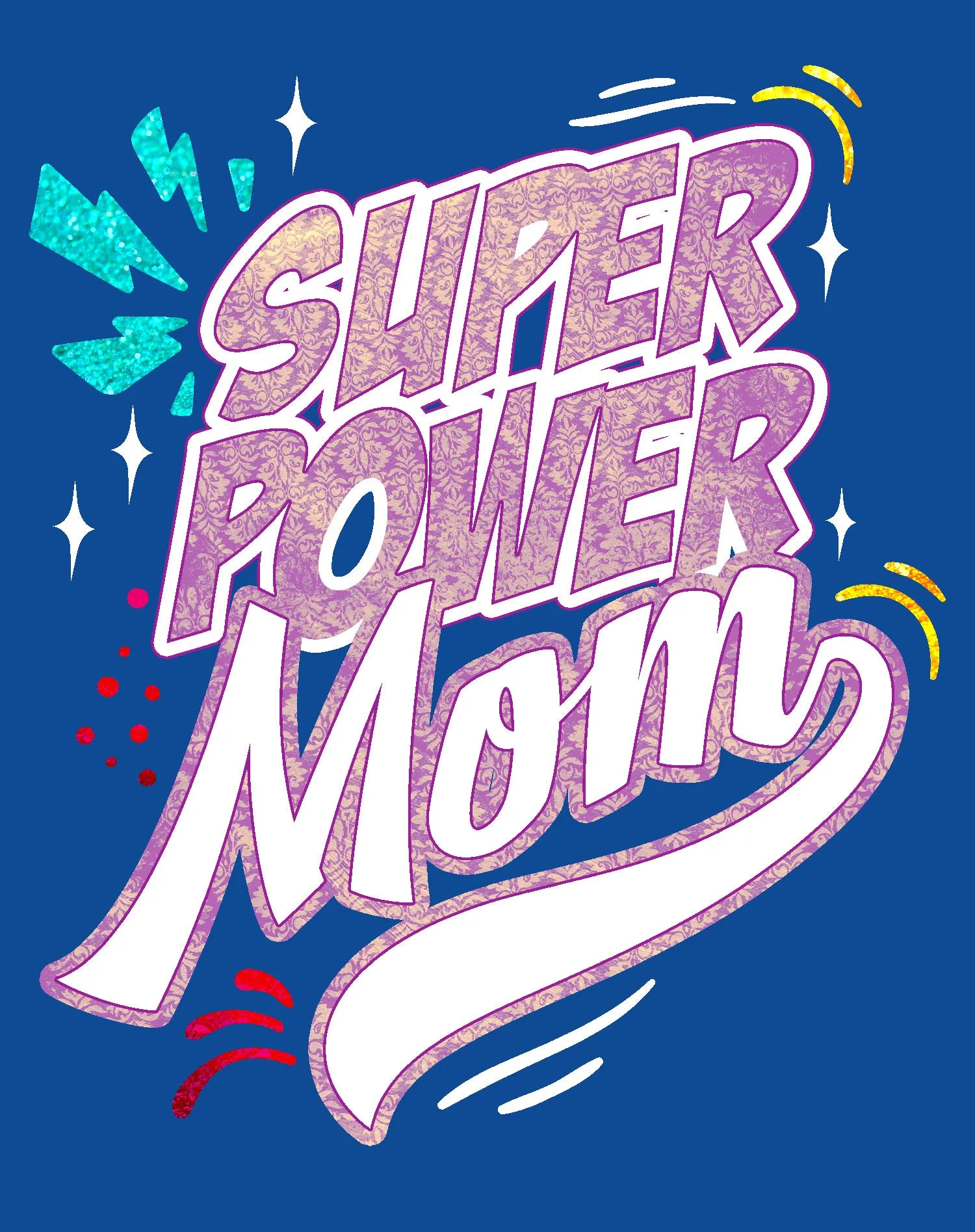 Mother's Day Cartoon Mom Mum Super Power Comic 02 Black Women's T-Shirt